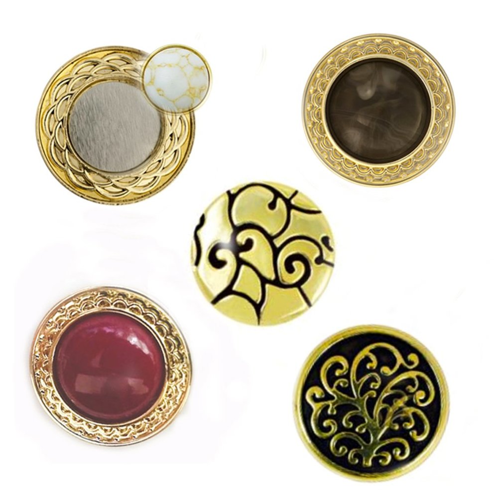 5 BEAUTIFUL 1" GOLD HALOS + 1 MINI INSERT MADE BY MAGNABILITIES